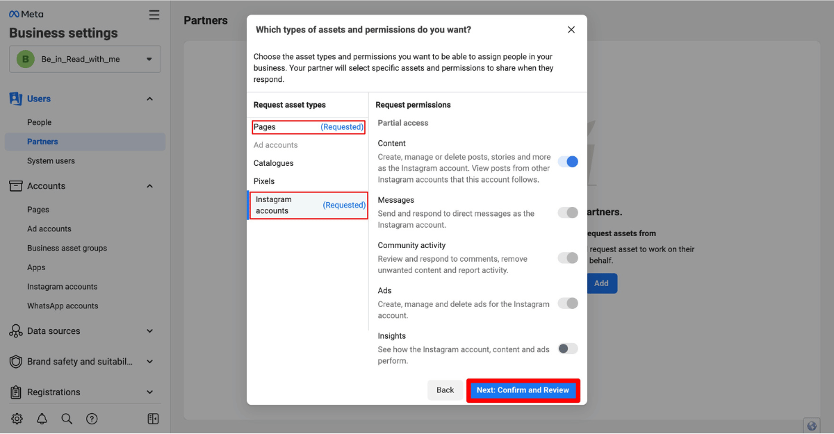 choosing permissions